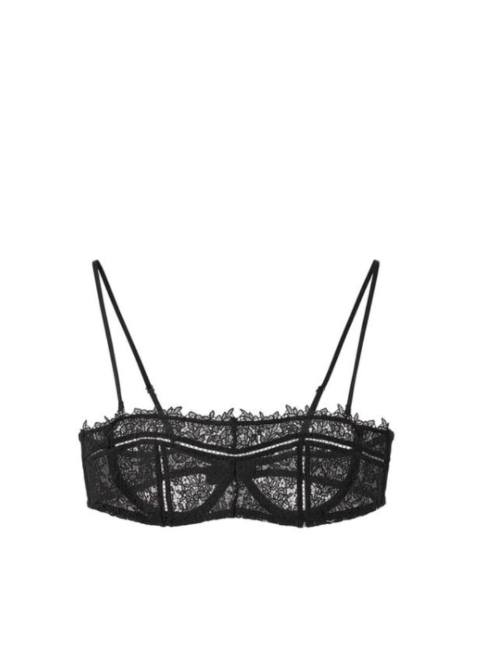 UNDERWIRE MESH LACE BRA ZARA - 80b